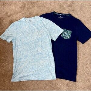 2 Men’s Small T-Shirts Tailor Vintage Floral Pocket Tee & Banana Republic Marled